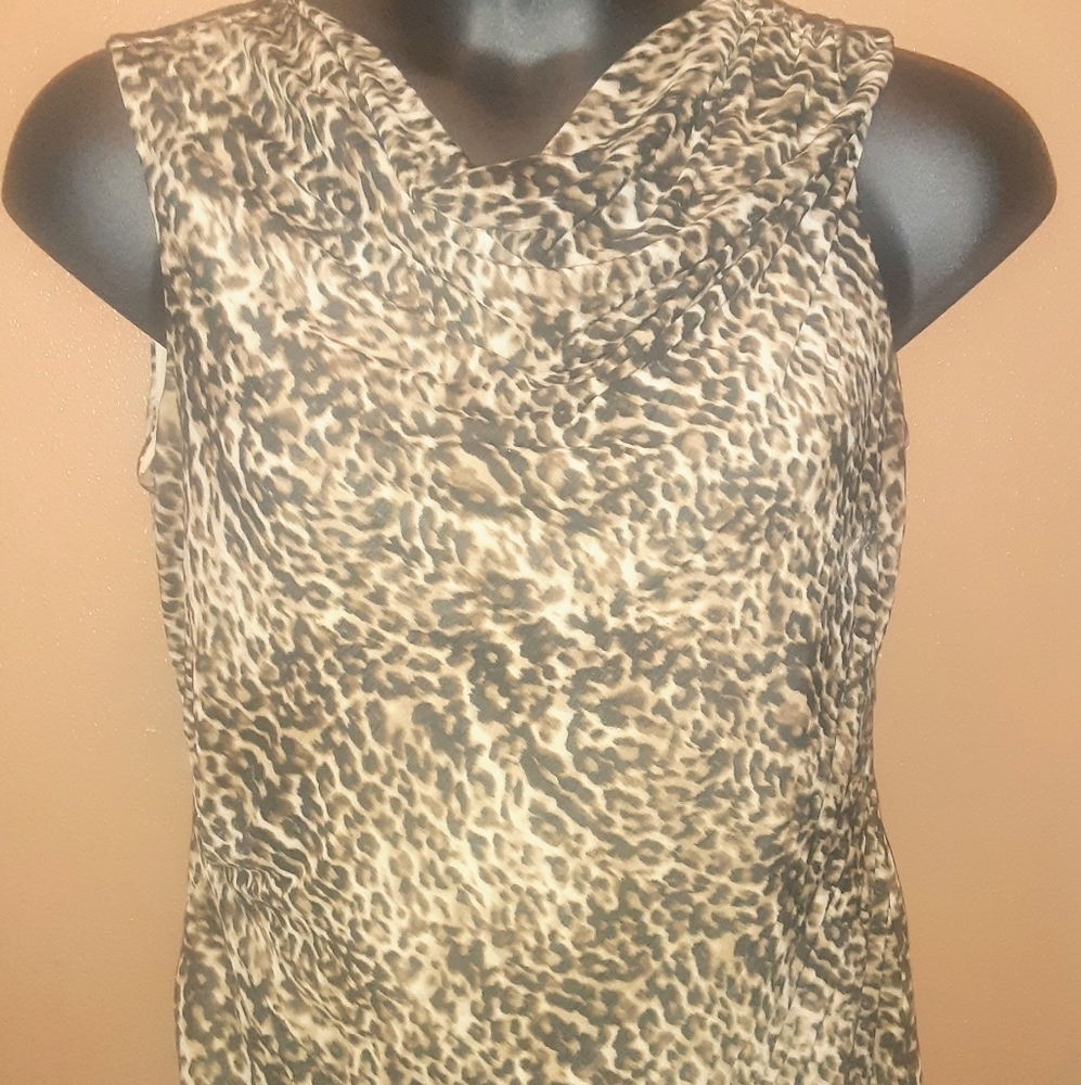 Leopard Print Short Sleeve Blouse